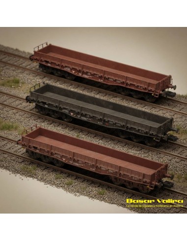 Brawa 67011 - Set de 3 vagones plataforma Samm DR Ep. IV - N