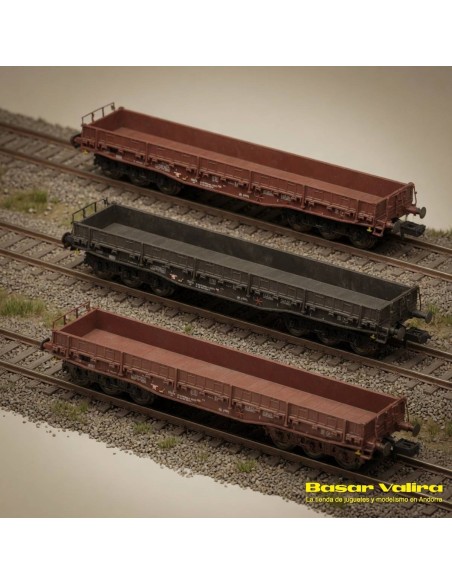Brawa 67011 - Set de 3 vagones plataforma Samm DR Ep. IV - N