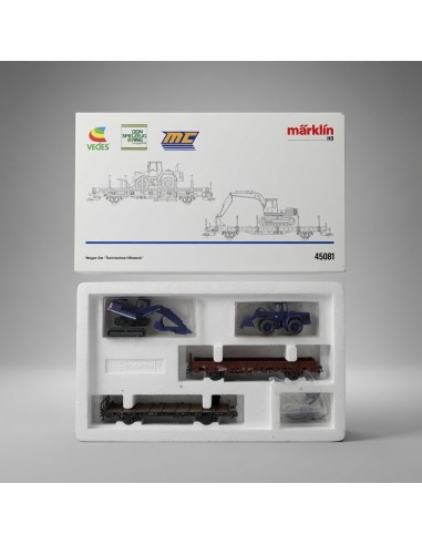 Märklin C45081 - Set 2 Open Wagons with DB Tractors AC H0