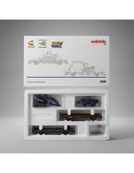 Märklin C45081 - Set 2 wagons ouverts avec tracteurs DB AC H0