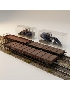 Märklin C45081 - Set 2 vagones abiertos con tractores DB AC H0 2