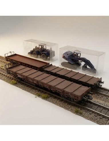 Märklin C45081 - Set 2 Open Wagons with DB Tractors AC H0
