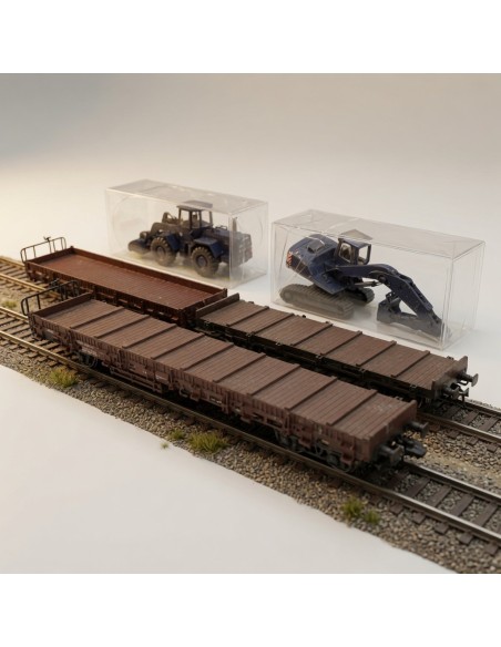 Märklin C45081 - Set 2 vagones abiertos con tractores DB AC H0