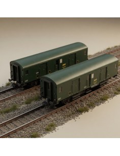 LS Models MW30318 - Set de 2 fourgons Ds2ai SNCF verts époque IV H0