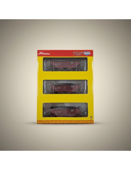 Athearn RND70802 - Set 3 Coal Hopper Wagons CB&Q HO | Basar Valira Trens