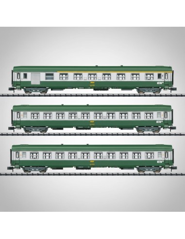 Minitrix 15502 - Set 3 coches pasajeros SNCF NizzaParis Época IV | Basar Valira Trens