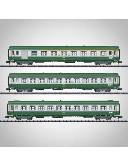 Minitrix 15502 - Set 3 cotxes de passatgers SNCF NizzaParis Època IV | Basar Valira Trens