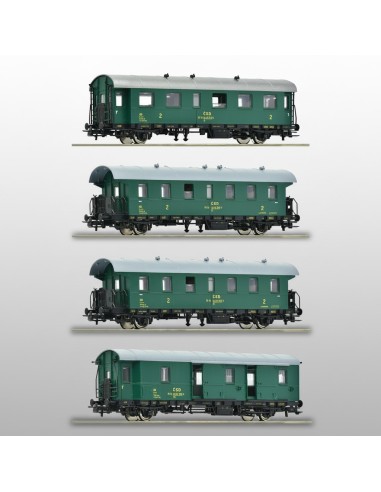 Roco 6200088 - Set 4 vagones Donnerbüchsen ?SD Época IV HO | Basar Valira Trens