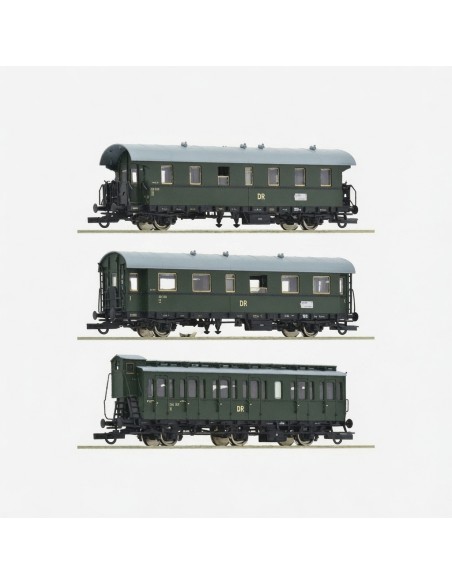 Roco 6200131 - Set 3 coches pasajeros DR Época III HO | Basar Valira Trens