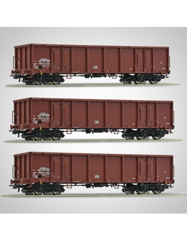Roco 6600103 - Set 3 wagons ouverts Eas 5948 DR Époque IV HO | Basar Valira Trens