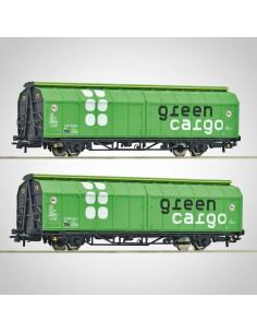 Roco 6600114 - Set 2 wagons Hbillns-v Green Cargo HO | Basar Valira Trens
