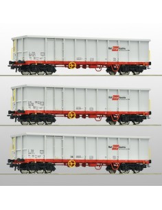 Roco 6600121 - Set 3 Wagons Eanos ÖBB Rail Cargo Austria HO | Basar Valira Trens