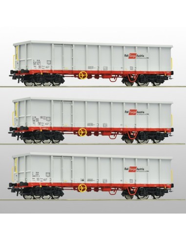 Roco 6600121 - Set 3 Vagones Eanos ÖBB Rail Cargo Austria HO | Basar Valira Trens