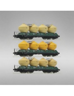 Roco 6600177 - Set trois wagons silos Uacs ČSD Époque IV HO | Basar Valira Trens