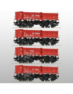 Roco 6600202 - Set 4 wagons trémie Fans 128 DB AG Époque VI HO | Basar Valira Trens