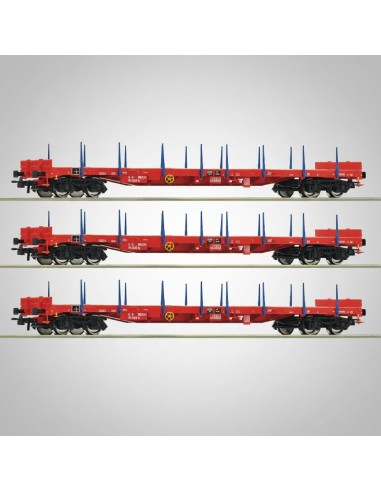 Roco 6600219 - Set 3 vagons plataforma Rs RCW Època VI HO | Basar Valira Trens