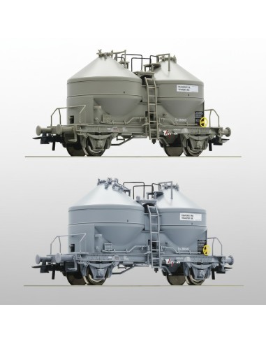 SET 2 VAGONS SILO SNCB