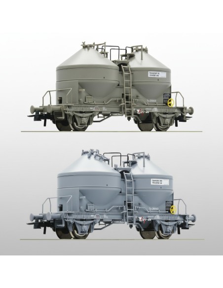 SET 2 VAGONS SILO SNCB