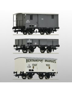 Roco 76037 - Set 3 wagons marchandises kkStB Époque I HO | Basar Valira Trens