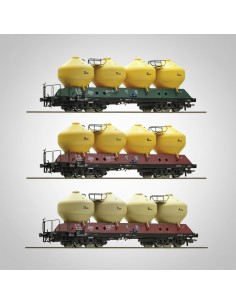 Roco 77001 - Set 3 wagons silo Uacs ČSD Époque IV HO | Basar Valira Trens