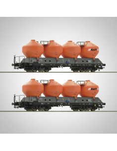 Roco 77002 - Set 2 wagons silos Uacs AWT HO | Basar Valira Trens