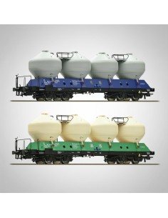Roco 77003 - Set 2 wagons silo Uacs ZSSK HO | Basar Valira Trens