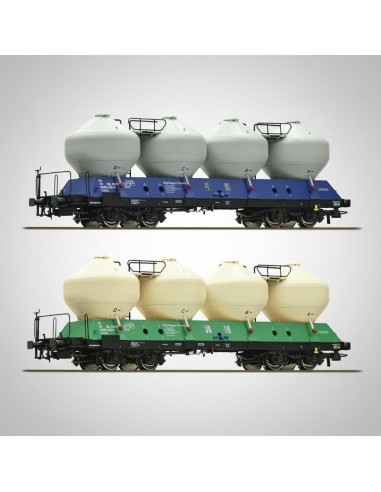 Roco 77003 - Set 2 wagons silo Uacs ZSSK HO | Basar Valira Trens