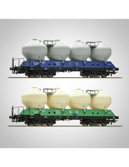 Roco 77003 - Set 2 vagons silo Uacs ZSSK HO | Basar Valira Trens