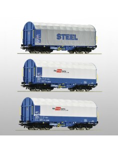 Roco 77024 - Set 3 wagons Shimmns ÖBB Rail Cargo Austria HO | Basar Valira Trens