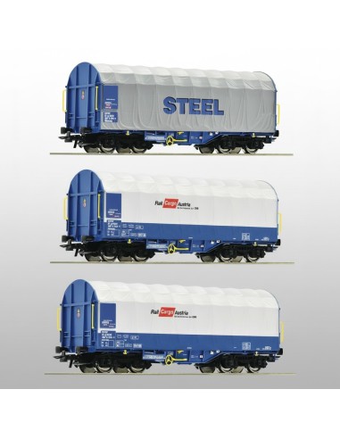 Roco 77024 - Set 3 vagones Shimmns ÖBB Rail Cargo Austria HO | Basar Valira Trens