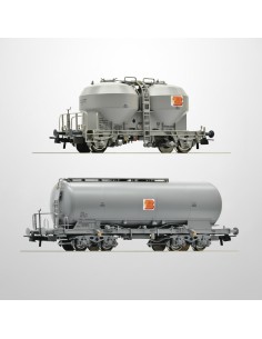 Roco 77038 - Set 2 vagones silo Beton SBB Época IV HO | Basar Valira Trens