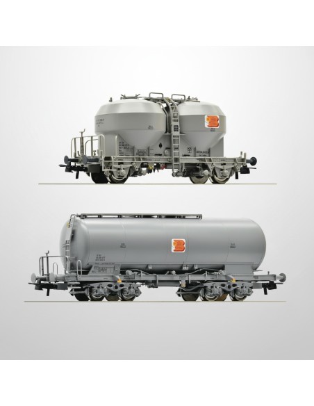 Roco 77038 - Set 2 vagones silo Beton SBB Época IV HO | Basar Valira Trens
