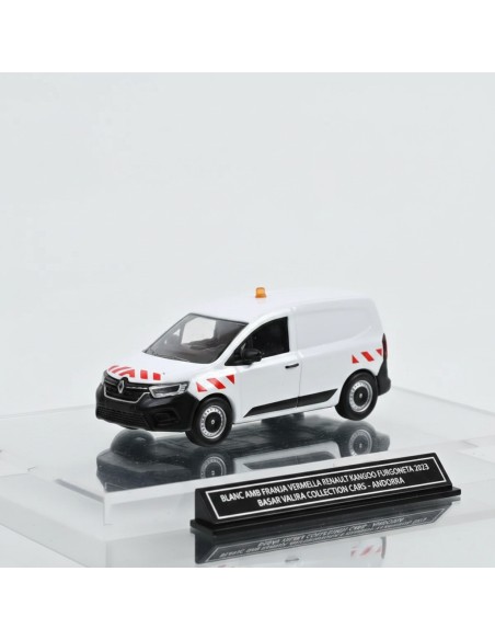 Norev 310957 - Renault Kangoo Van 2023 blanco franjas rojas 1/64 | Basar Valira