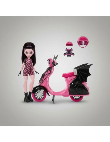 Mattel JDR61 - Monster High Draculaura con Scooter Vamptástico | Basar Valira
