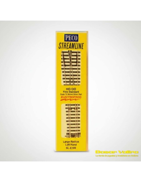 Buy Peco SL-E189 - Code 75 Electrofrog Left Turnout