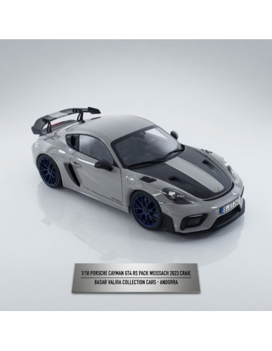 Porsche Cayman GT4 RS Weissach gris tiza 2023 1/18 Norev