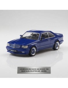 Mercedes-Benz 560 SEC AMG Widebody azul 1990 1/43 Solido