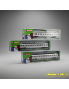 Arnold HN4336 - Set 3 cotxes DEV Inox SNCF Època III Escala N | Basar Valira Trens