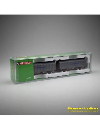 Arnold HN6711 - Set 2 vagons tipus Lis RENFE Transfesa Època V escala N | Basar Valira Trens