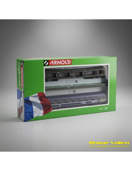 Arnold HNS4382 - Set wagon DEV66 SNCF et voiture T2 SNCB Époque IV - N | Basar Valira Trens