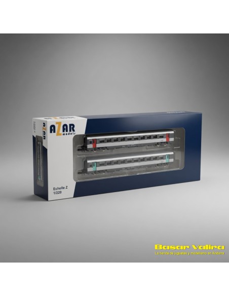 Azar Models AZAR-V01-CPP1 - Set 2 Corail VTU SNCF Coaches Z Scale | Basar Valira Trens