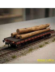 Bachmann 18332 - ACF 40' Log Car Silver Series HO | Basar Valira Trens