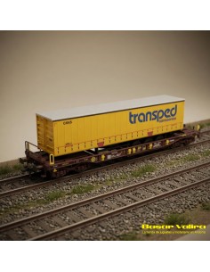 Fleischmann 825053 - Vagón canguro Sdgmns 33 AAE escala N | Basar Valira Trens