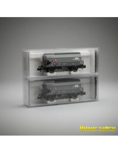 Fleischmann 830311 - Set 2 vagones silo Tgpps SBB Época V escala N | Basar Valira Trens