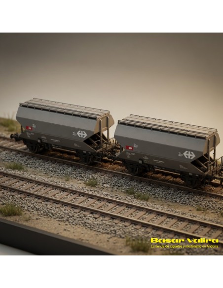 Fleischmann 830311 - Set 2 vagones silo Tgpps SBB Época V escala N | Basar Valira Trens