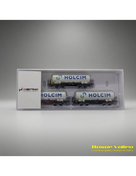Hobbytrain H23492 - Set 3 Uacs Holcim Hopper Wagons Era VI N Scale | Basar Valira Trens
