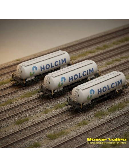 Hobbytrain H23492 - Set 3 Uacs Holcim Hopper Wagons Era VI N Scale | Basar Valira Trens