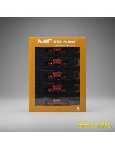 MFTrain N71014 - Set of 5 Uas RENFE Epoch IV Hopper Wagons N Scale | Basar Valira Trens