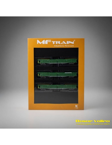 MFTrain N71016 - Set 3 porta-automòbils sèrie 9.500 RENFE escala N | Basar Valira Trens