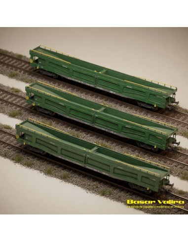 MFTrain N71016 - Set 3 porta-automòbils sèrie 9.500 RENFE escala N | Basar Valira Trens